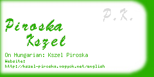 piroska kszel business card